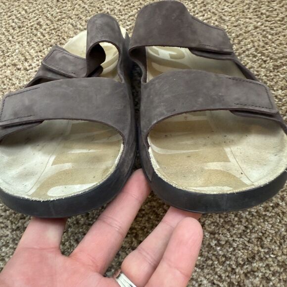 Ecco 2nd Cosmo Sandals Slide Brown Mens Size 45 / 11-11.5 - Picture 9 of 11